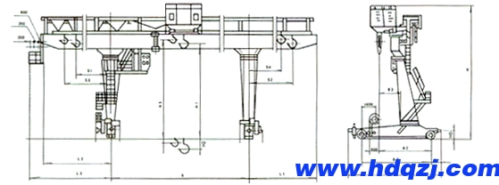 MDG型/3.2噸L型門式起重機(jī)5～10～16