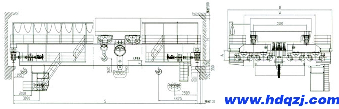 QD型160/50噸電動雙梁吊鉤橋式起重機(jī)