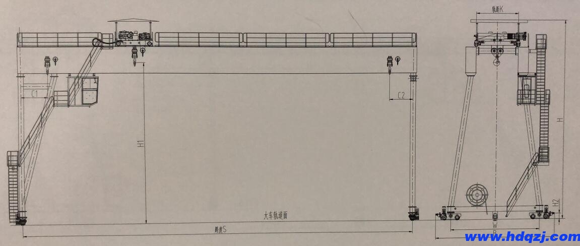 雙主梁門式起重機結(jié)構(gòu)